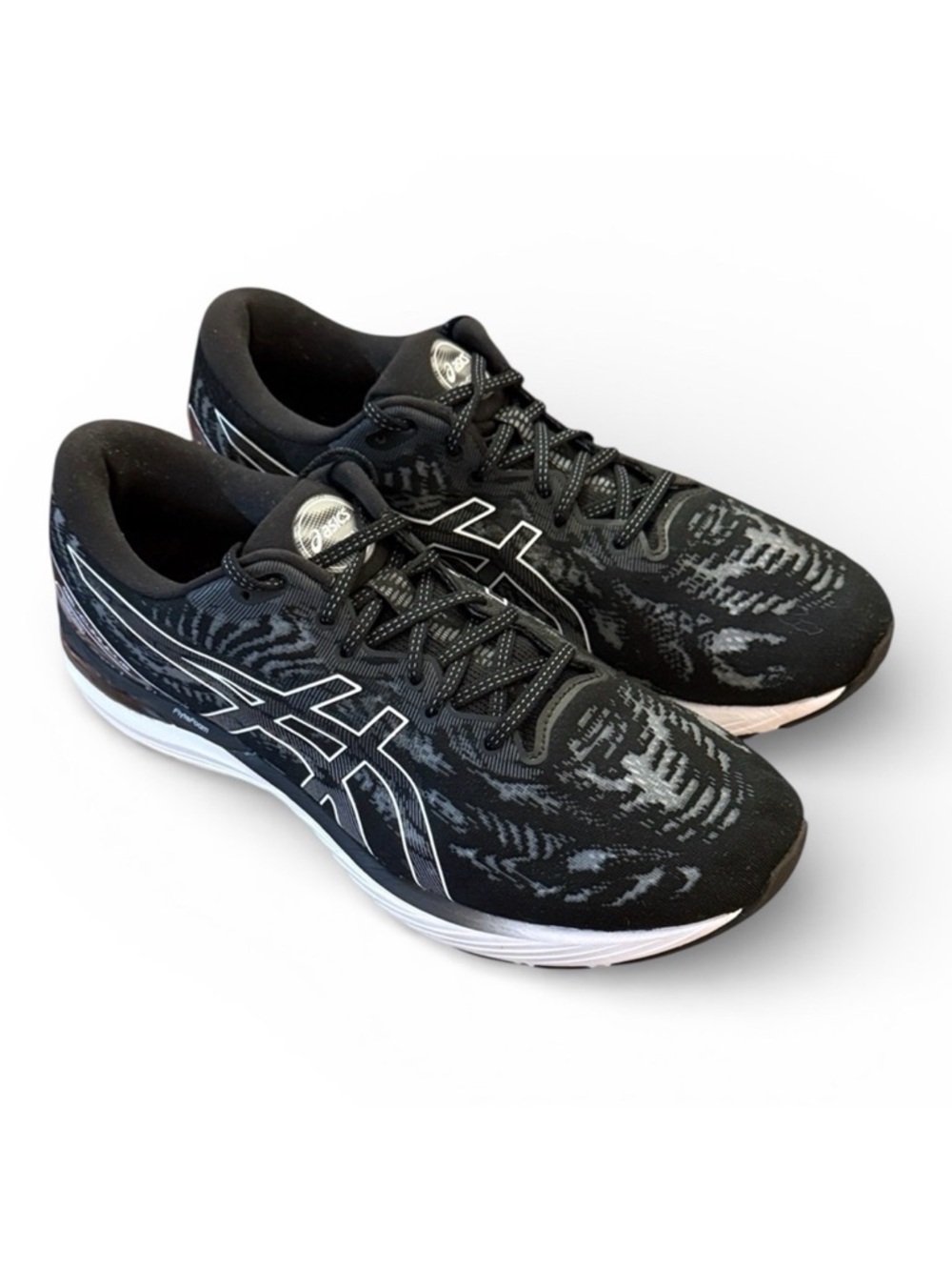ASICS GEL-Cumulus 23 Men's 12.5 WIDE (2E) Running Shoes Black White 1011B014